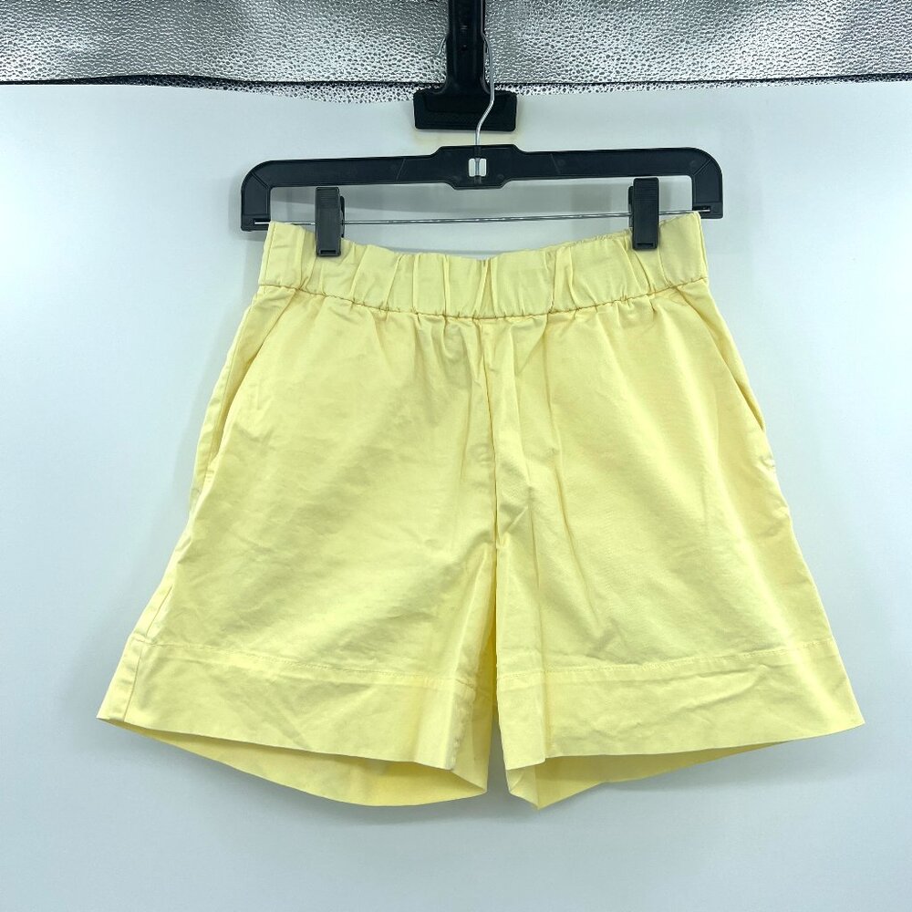 Everlane Organic Cotton Yellow Pull On Shorts Women's 2